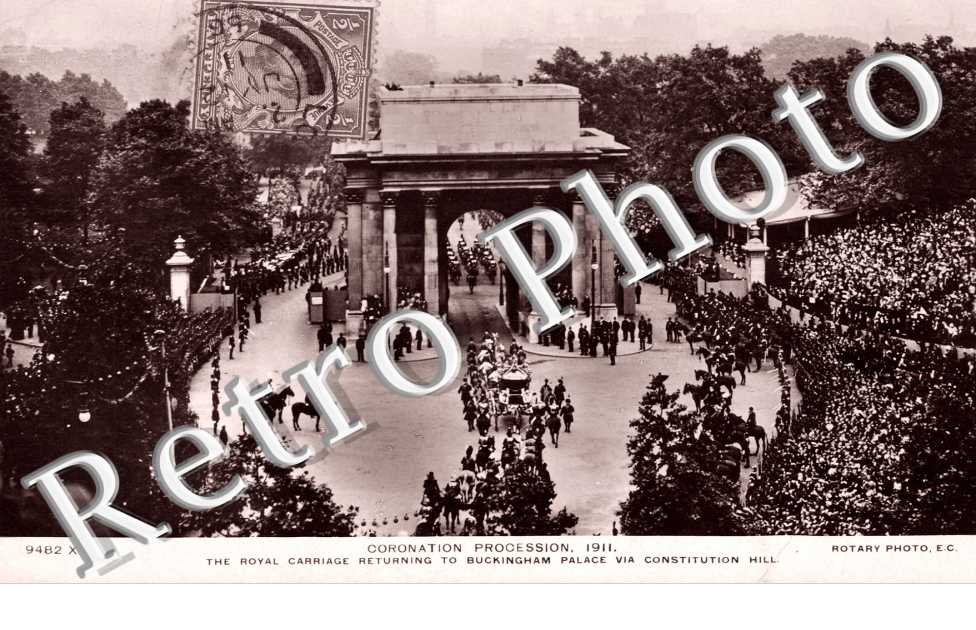 Coronation Procession 1911, the Royal Carriage returning to Buckingham Palace