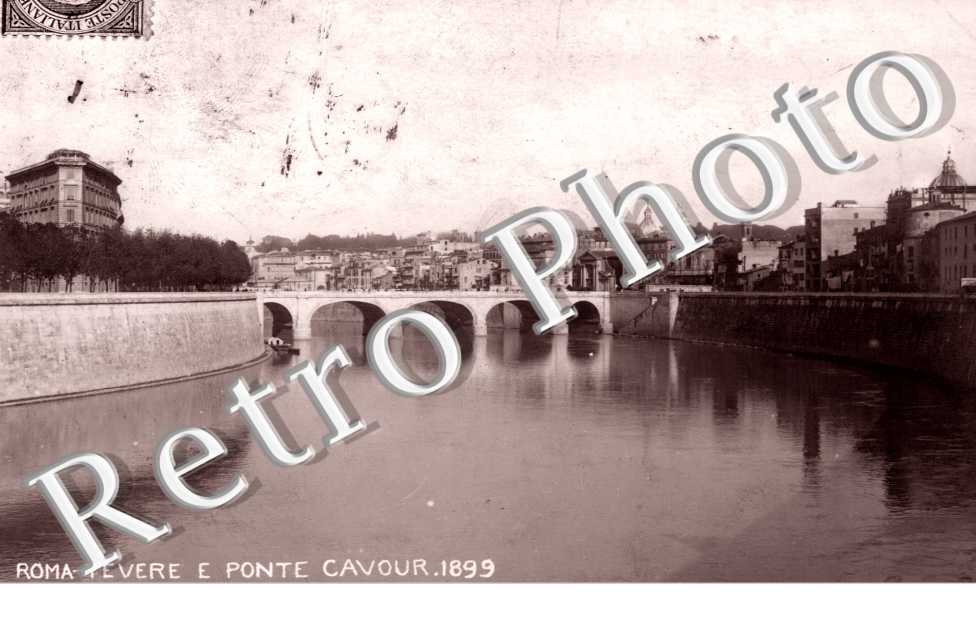 Tevere e Ponte Cavour, 1899