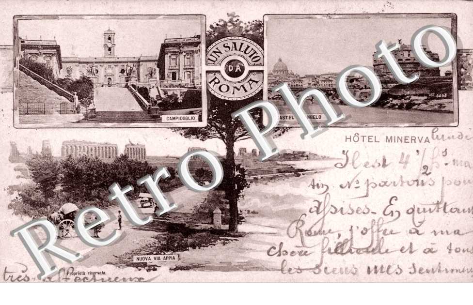 Hotel Minerva, Castel S. Angelo, Campidoglio, Nuova via Appia