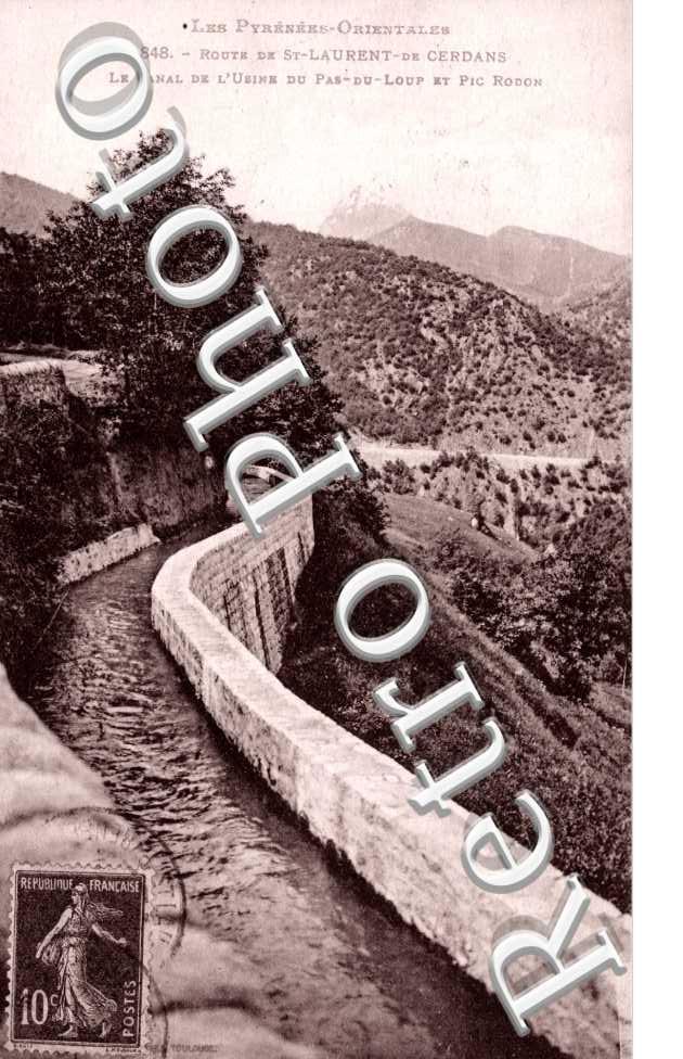 le canal de l&#039;usine du Pas-du-Loup et pic Rodon