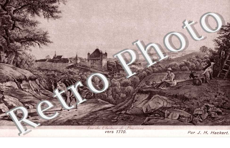 Musee du vieux Lausanne - Vue du chateau vers 1770 - par J. H. Hackert.