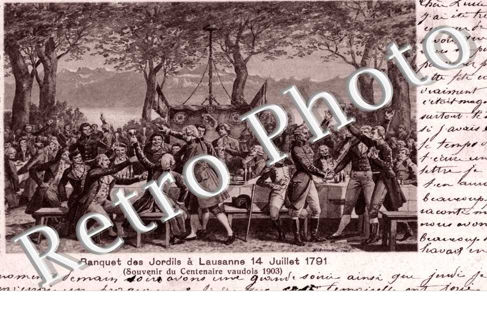 Banquet des Jordils a Lausanne 14 juillet 1791