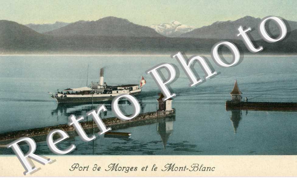 Port de Morges et le Mont Blanc. Porto di Morges e Mont Blanc