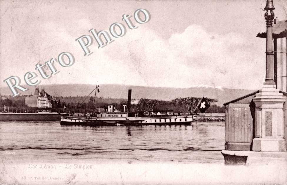 le simplon, bateau, lac