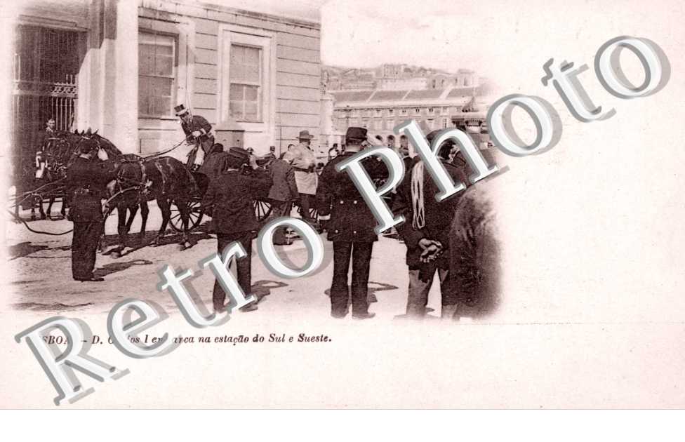 D. Carlos I embarca na estacao do Sul e Sueste