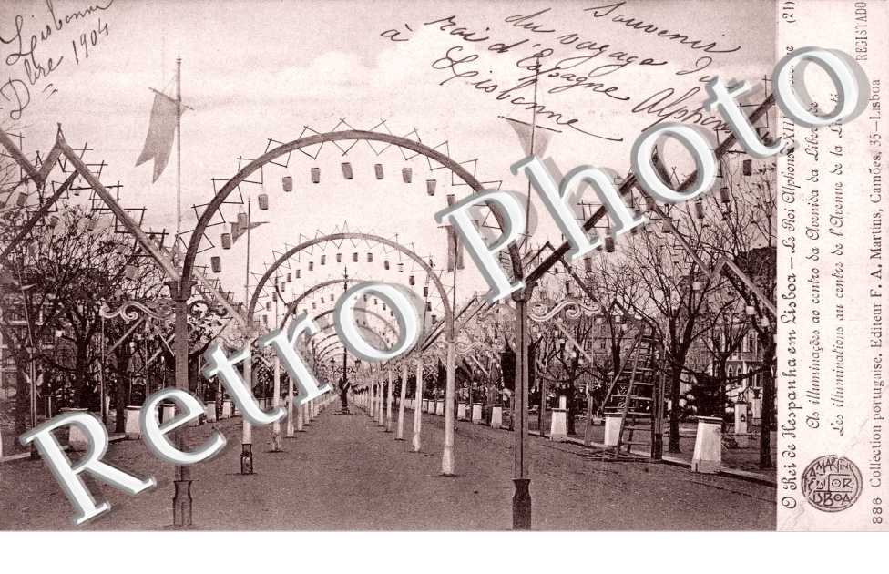 O Rei Hespanha em Lisboa - Avenida da Libertade