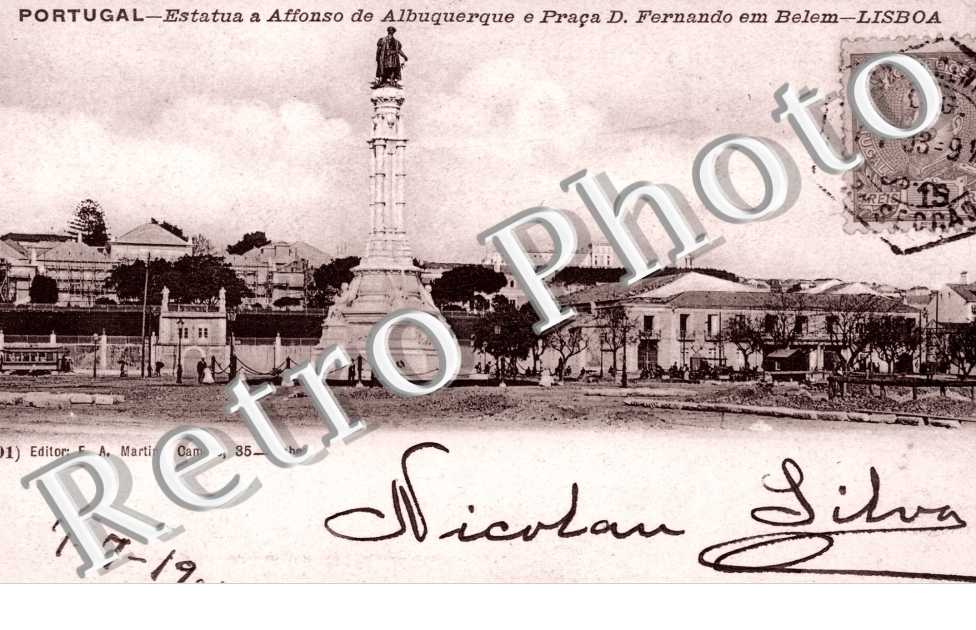 Estatua a Affonso de Albuquerque e Praca D. Fernando em Belem