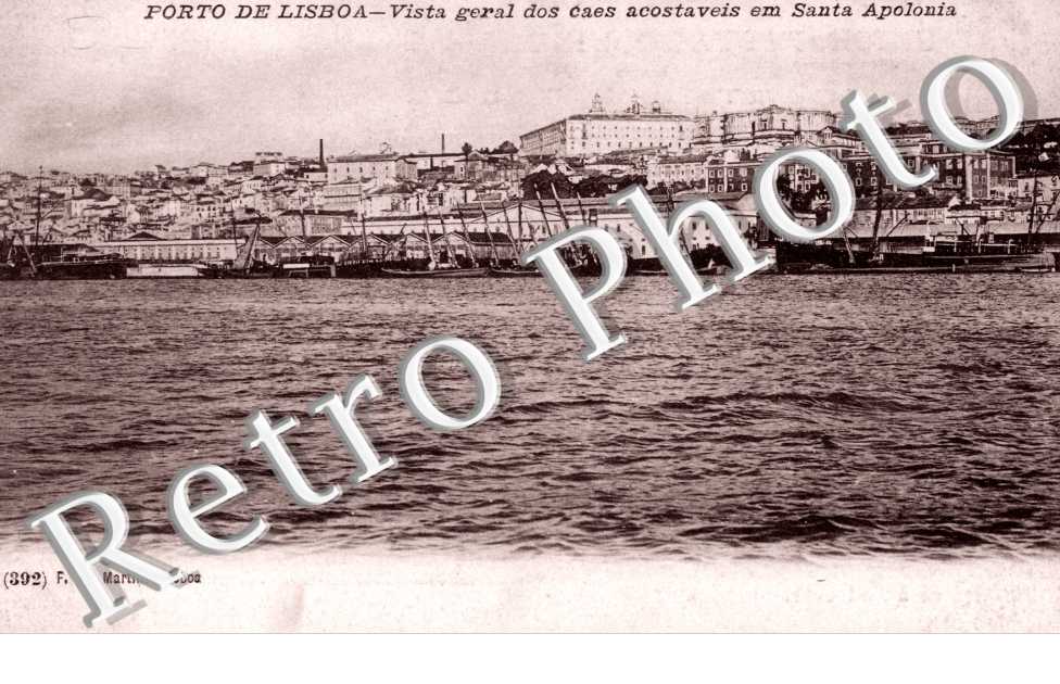 Vista geral dos caes acostaveis em Santa Apolonia