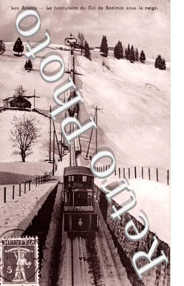 Le Funiculaire du Col de Sanloup sous la neige