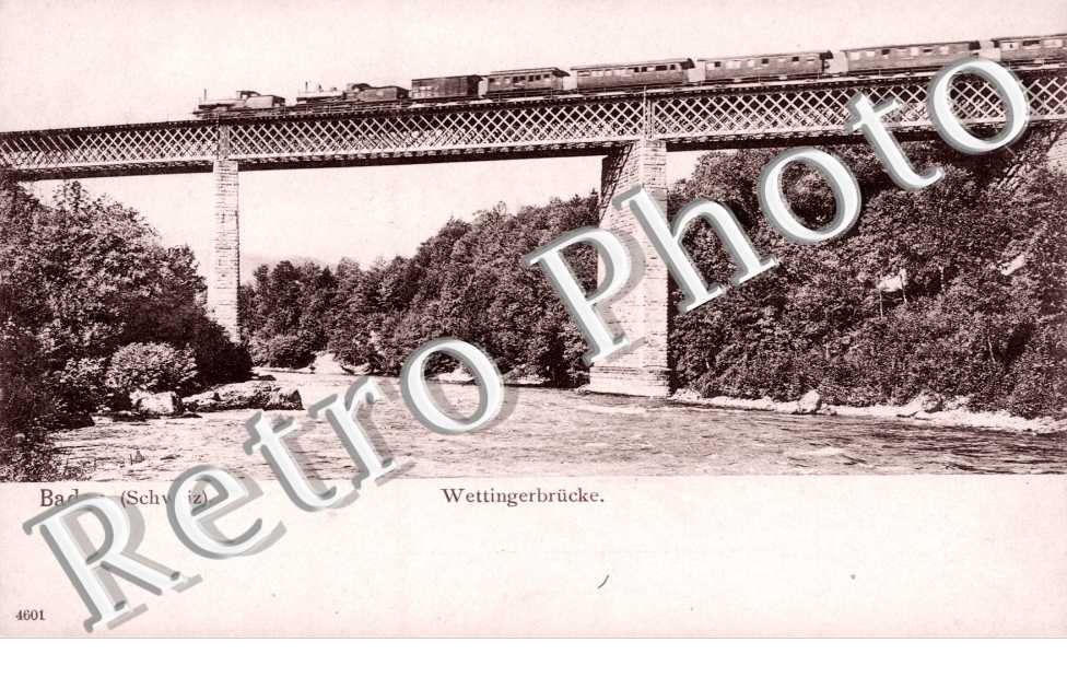 Wettingerbrucke. Pont, train