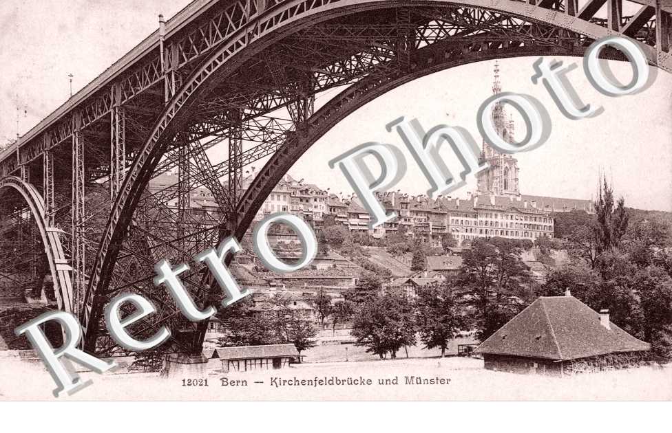 Kirchenfeldbrucke und Muster, pont de Kirchenfeld et eglise