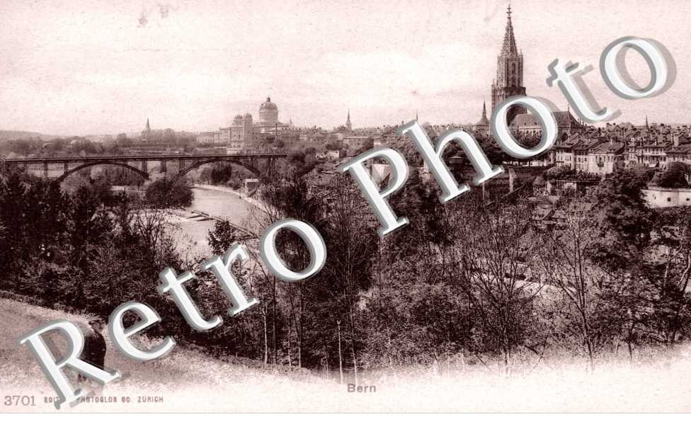 Aare und Kirchenfeldbrucke, Le pont sur le terrain de l&#039;eglise