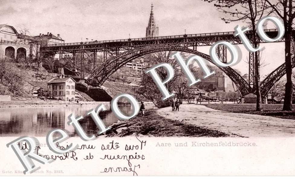 Aare und Kirchenfeldbrucke, Le pont sur le terrain de l&#039;eglise