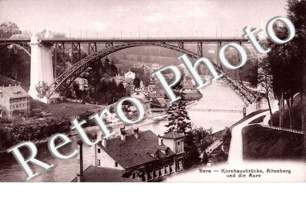 Die Kirchenfeldbrucke, Altenberg. Le pont sur le terrain de l&#039;eglise, Altenberg