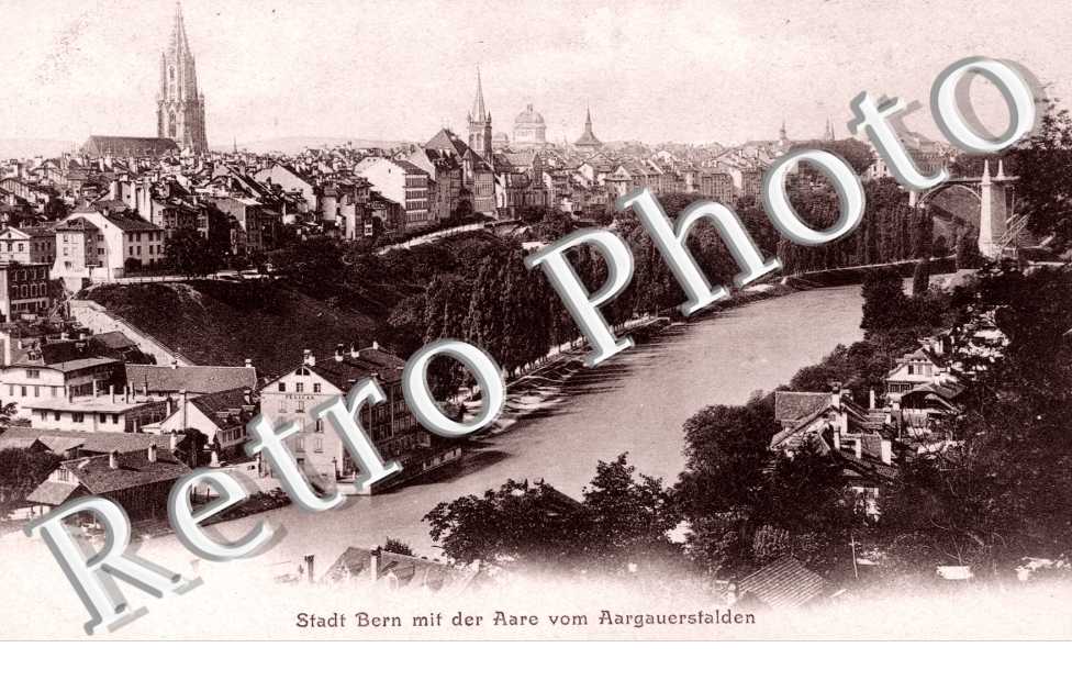 Stadt Bern mit der Aare vom Aargauerstalden