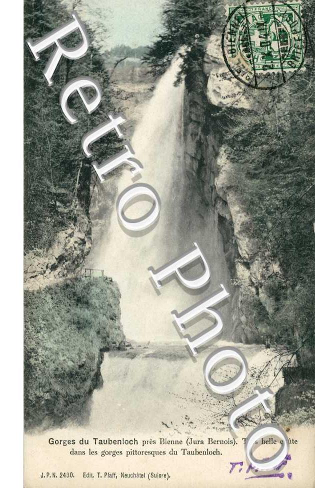 Chute dans les gorges du Taubenloch