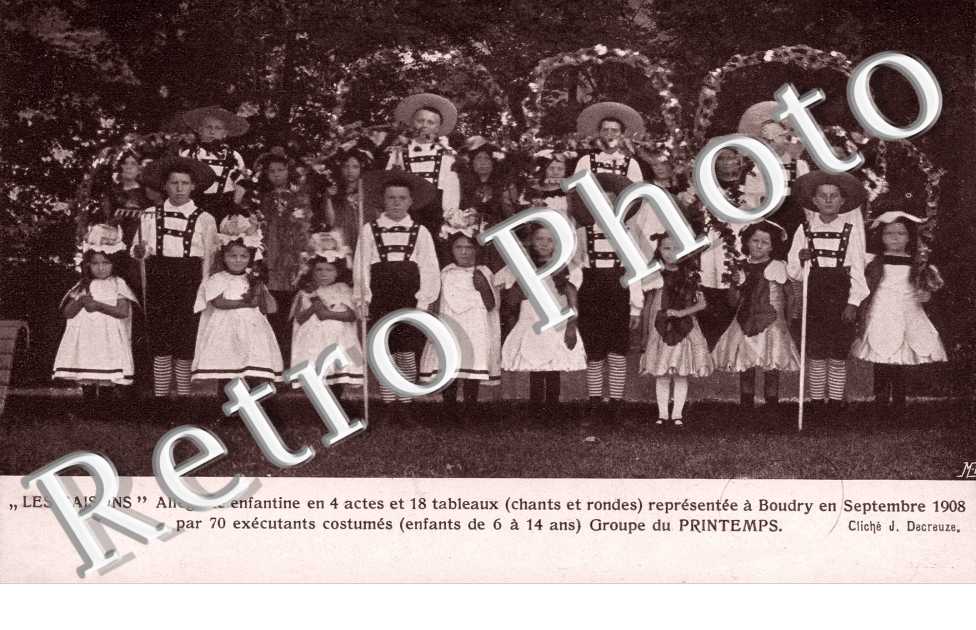 Les Saisons Allegorie enfantine Groupe de le Printemps  Septembre 1908