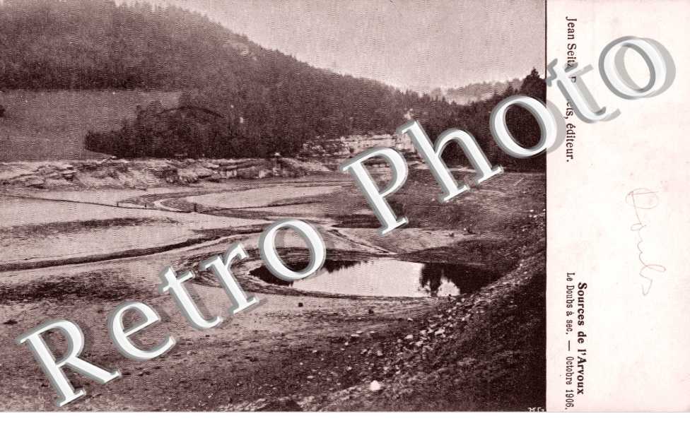 Sources de l&#039;Arvoux Le Doubs à sec - Octobre 1906