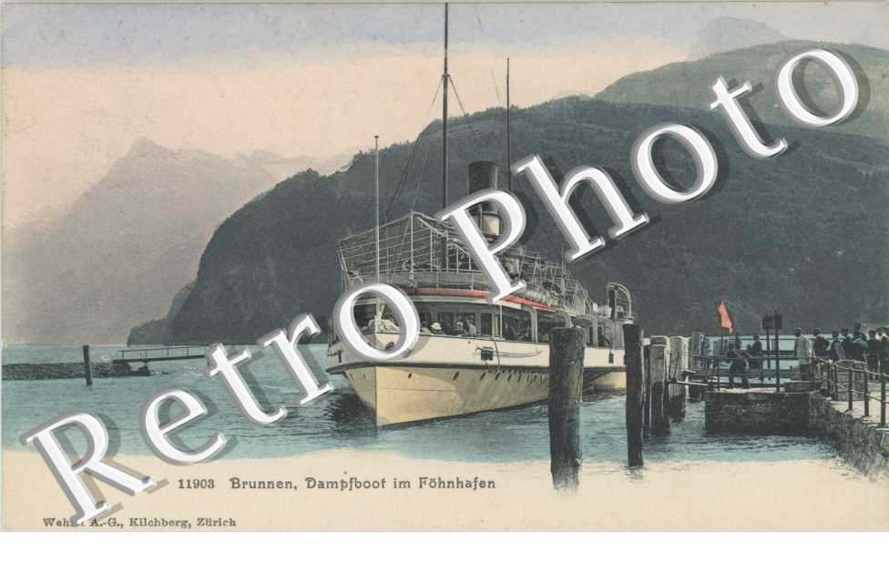 Dampfboat im Fohnhafen   FELDPOSTKARTE