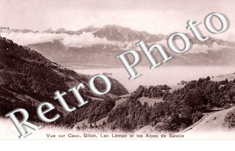 Vue sur Glion et le Lac Leman