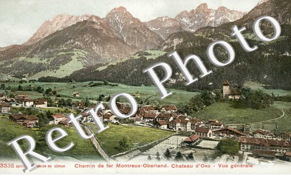 Chemin de Fer Montreux-Oberland, Chateau d&#039;Oex, Vue Generale