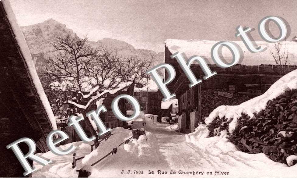 la rue de Champery en hiver