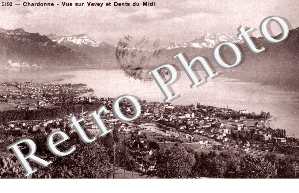 Vue sur Vevey et Dents du Midi