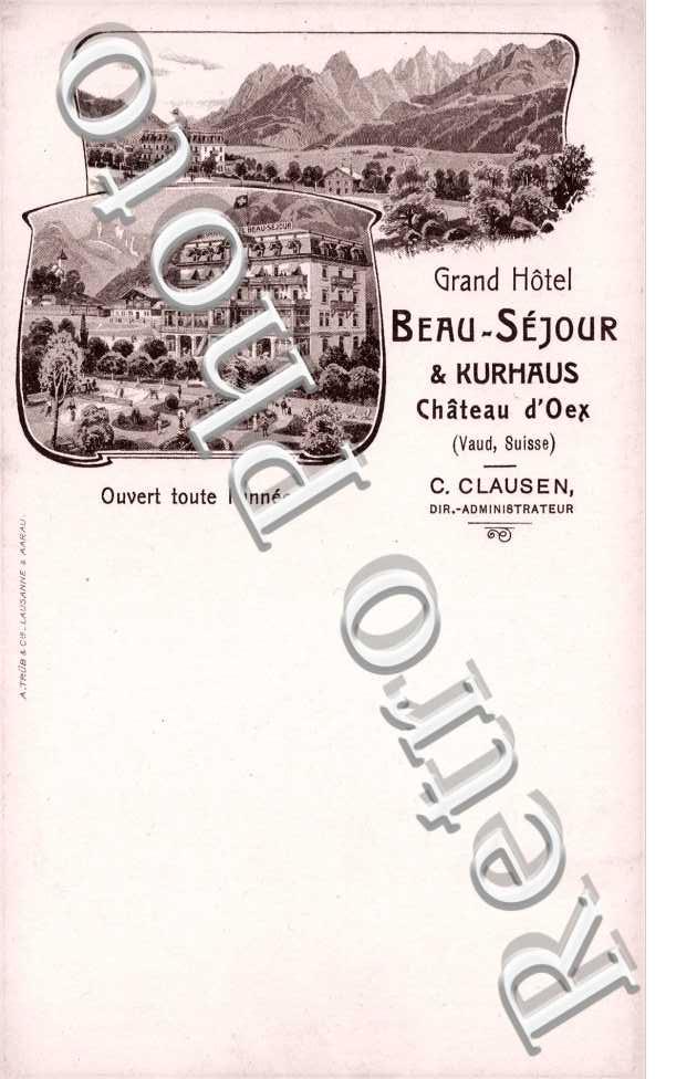 Grand hotel Beau-Sejour & Kurhaus - C.Clausen dir-administrateur