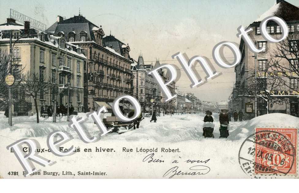 Rue Leopold Robert  en hiver