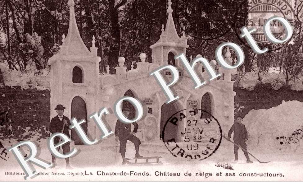 Chateau de neige et ses constructeurs