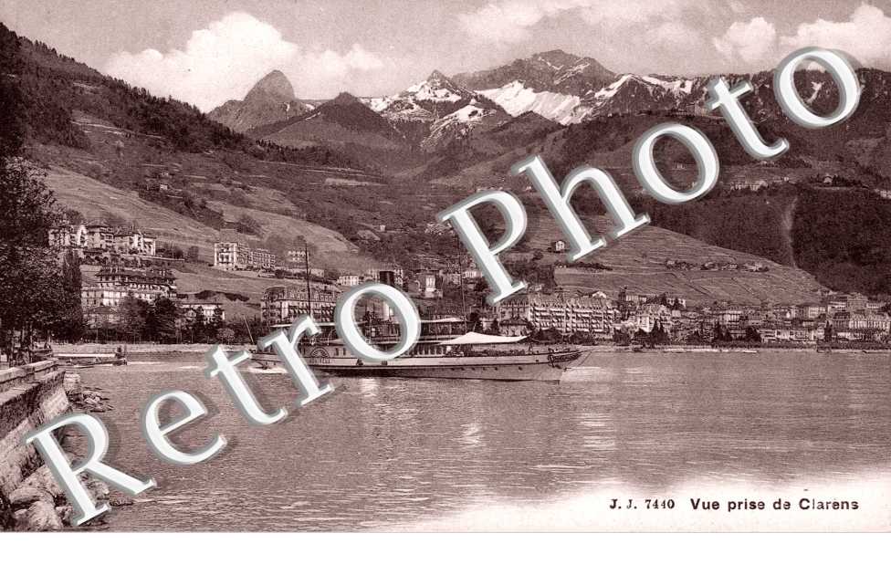 Vue pise de Clarens. Lac Léman