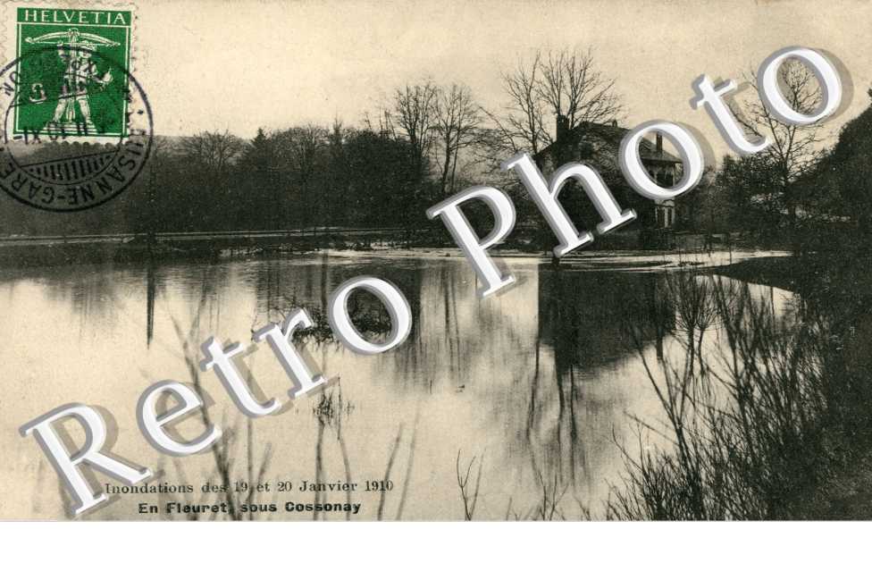 En Fleuret et sous Cossonay - Inondations des 19 et 20 janvier 1910