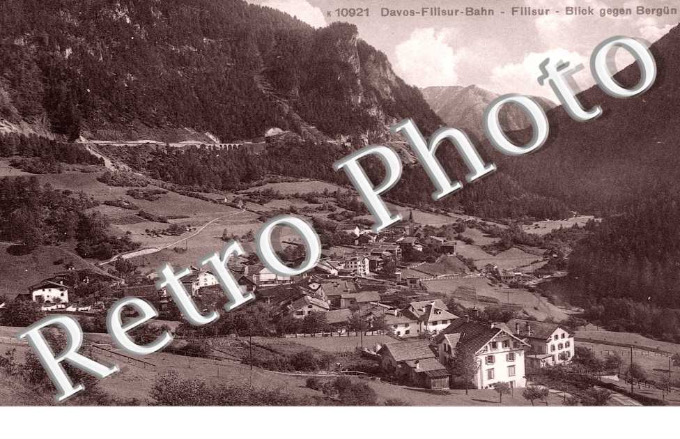 Davos-Filisur-Bahn, Blick gegen Bergun