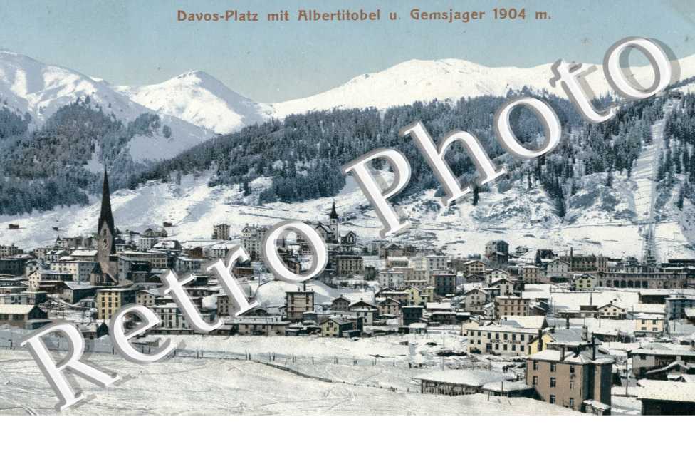 Platz mit Albertitobel und Gemsjager 1904