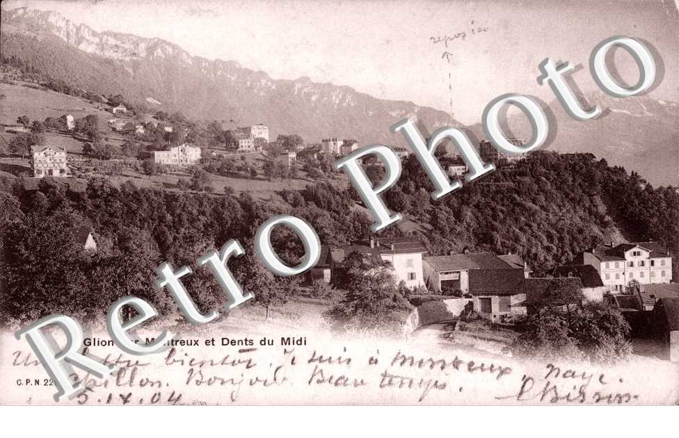 Glion sur Montreux et Dents du Midi