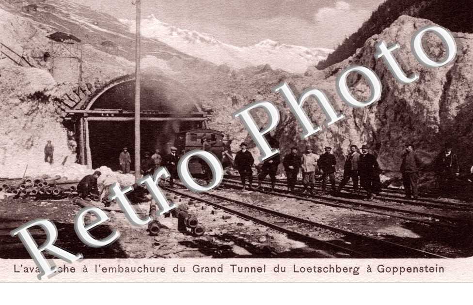l&#039;avalanche a l&#039;embauchure du grand tunnel du Loetschberg