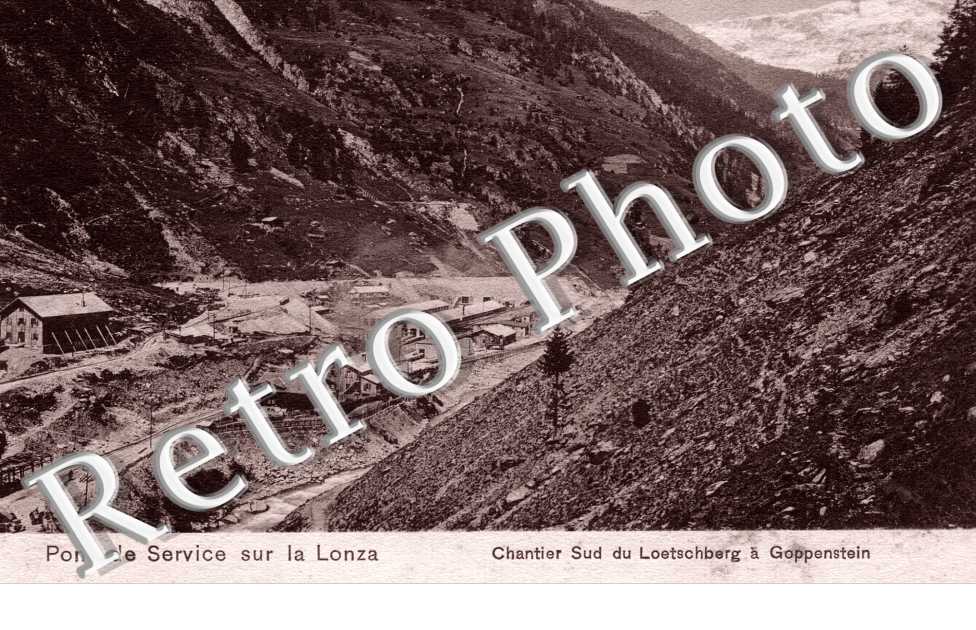 Pont de service sur la Lonza