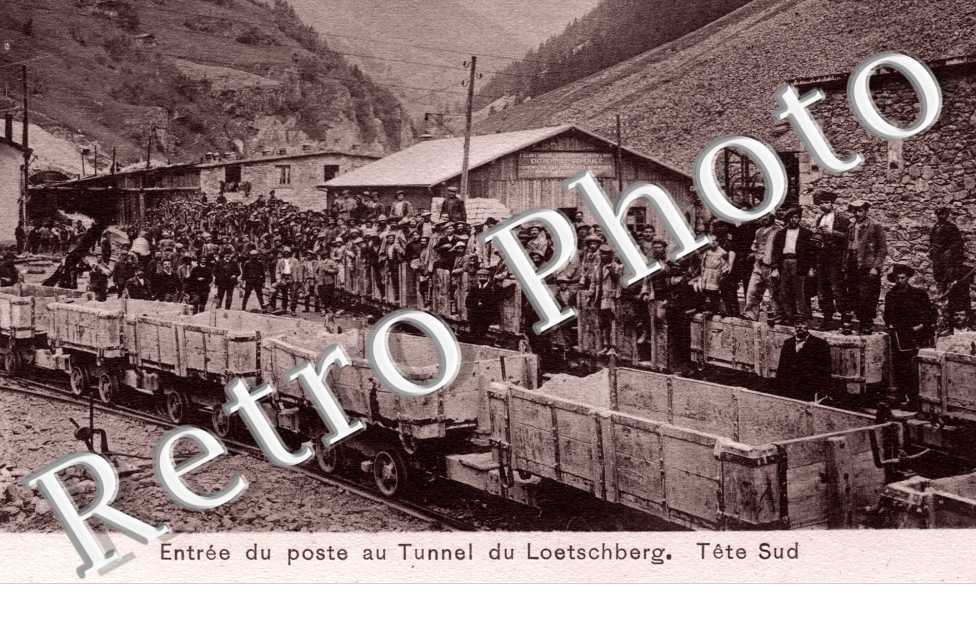 entree du poste au tunnel du Loetschberg - Tete sud