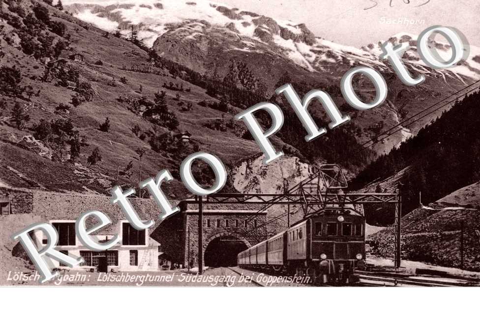 Lotschbergbahn : Lotschbergtunnel Sudausgagn bei Goppenstein