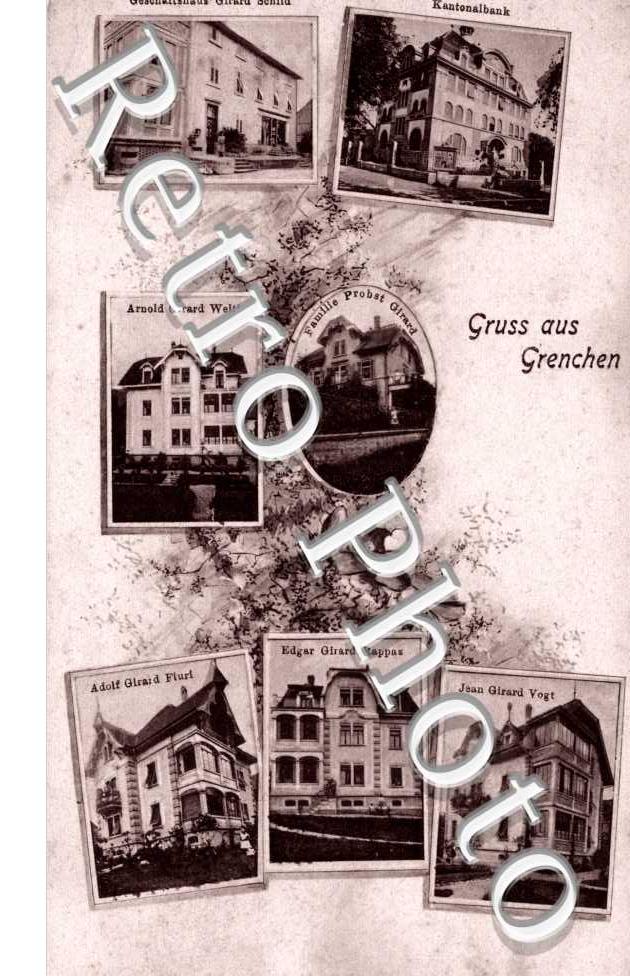 Geschafthaus Girard Schild  Kantonalbank  Arnold Girard Welti Famille Probst Girard Adolf Girard Fluri  Edgar Girard Rappaz  Jean Girard Vogt