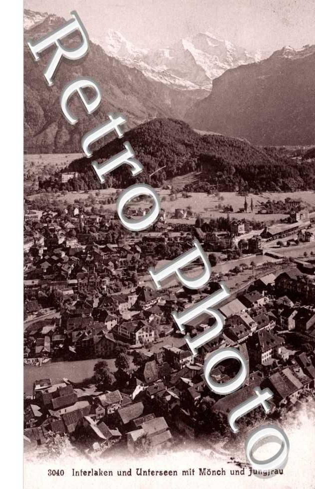 Interlaken und Unterseen mit Monch und Jungfrau