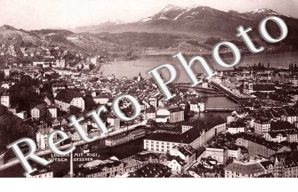 Luzern mit Rigi vom Glutsch gesehen