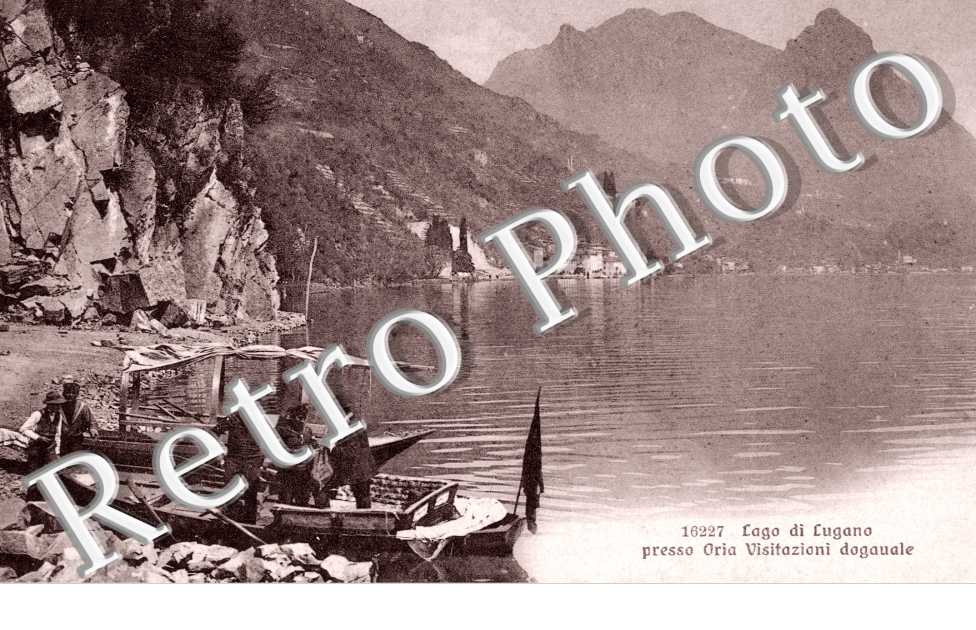 Lago di Lugano presso Oria Visitazioni dogauale. Visite du lac de Lugano pres d&#039;Oria.