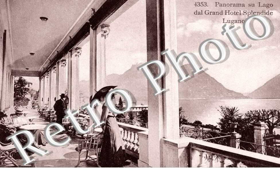 panorama su Lago dal gran Hotel Splendide Lugano. panorama sur le lac depuis le Gran Hotel Splendide Lugano