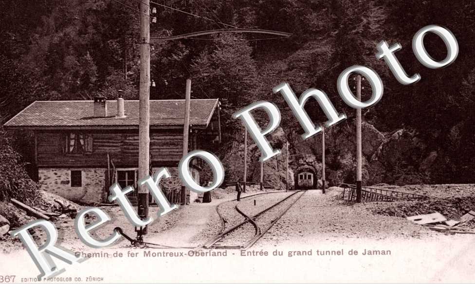 Chemin de Fer Montreux-Oberland Entrée du grand tunnel de Jaman