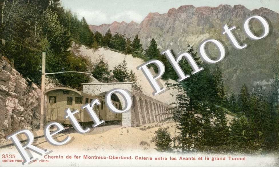 Chemin de Fer Montreux-Oberland - Galerie entre les Avants et le grand tunnel