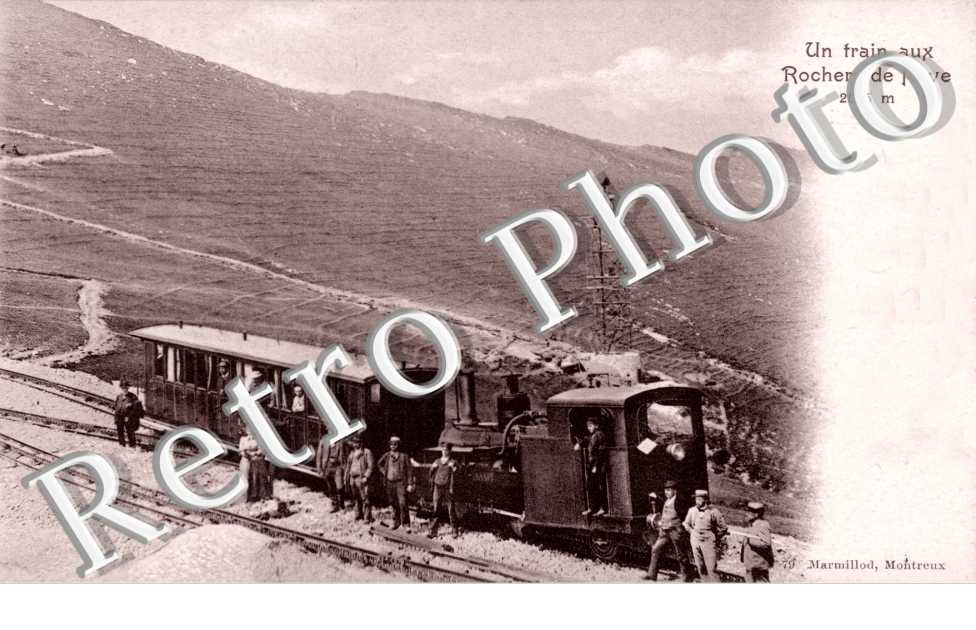 Un train aux Rochers de Naye