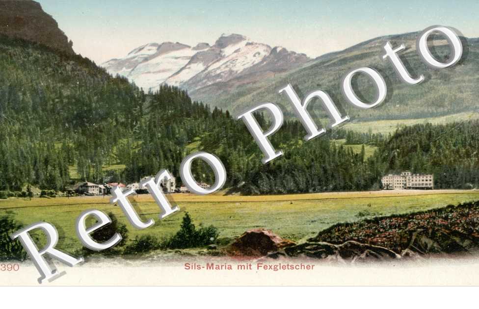 Sils-Maria mit Fexgletscher