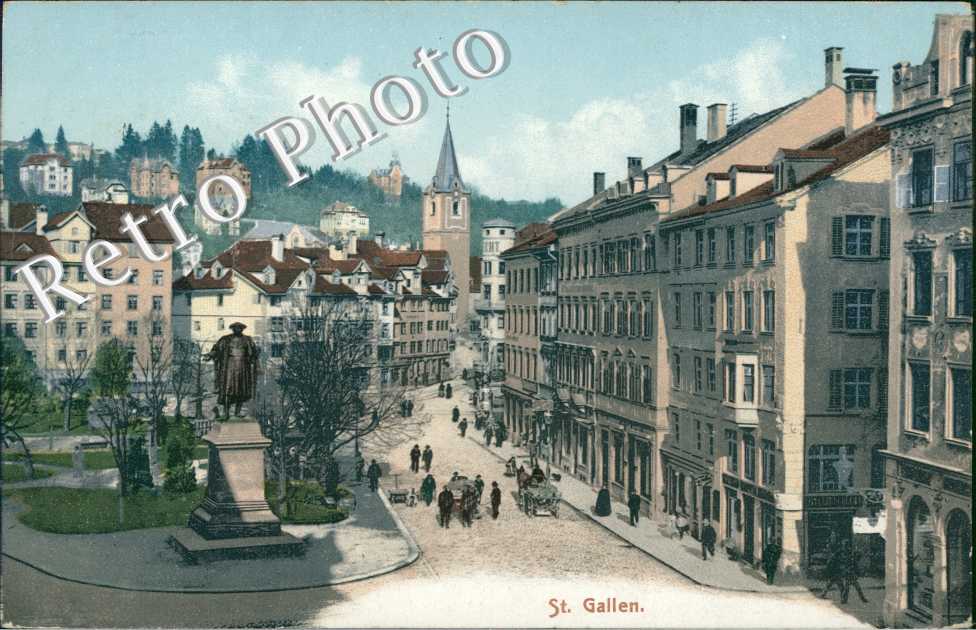 Vue generale. Das Vadiandenkmal. Le monument de Vadia