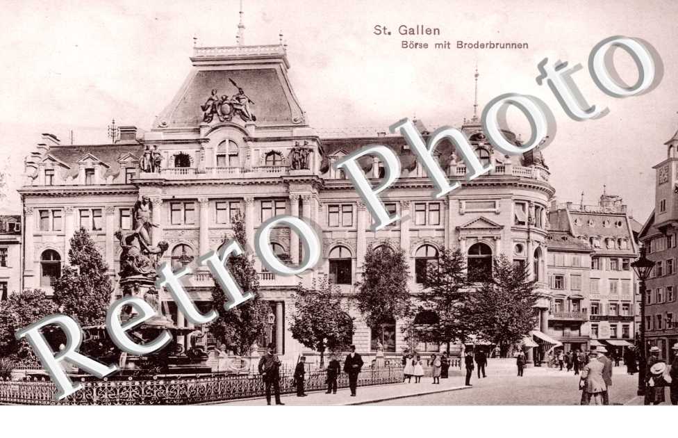 Boorse mit Broderbrunnen. Bourse et Broderbrunnen